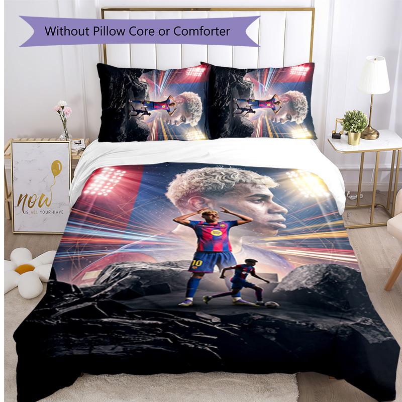 Yamal Printed 3PCS Bedding Set Breathable Duvet Cover with Pillowcases Decorative Bed Linen for Bedroom Home