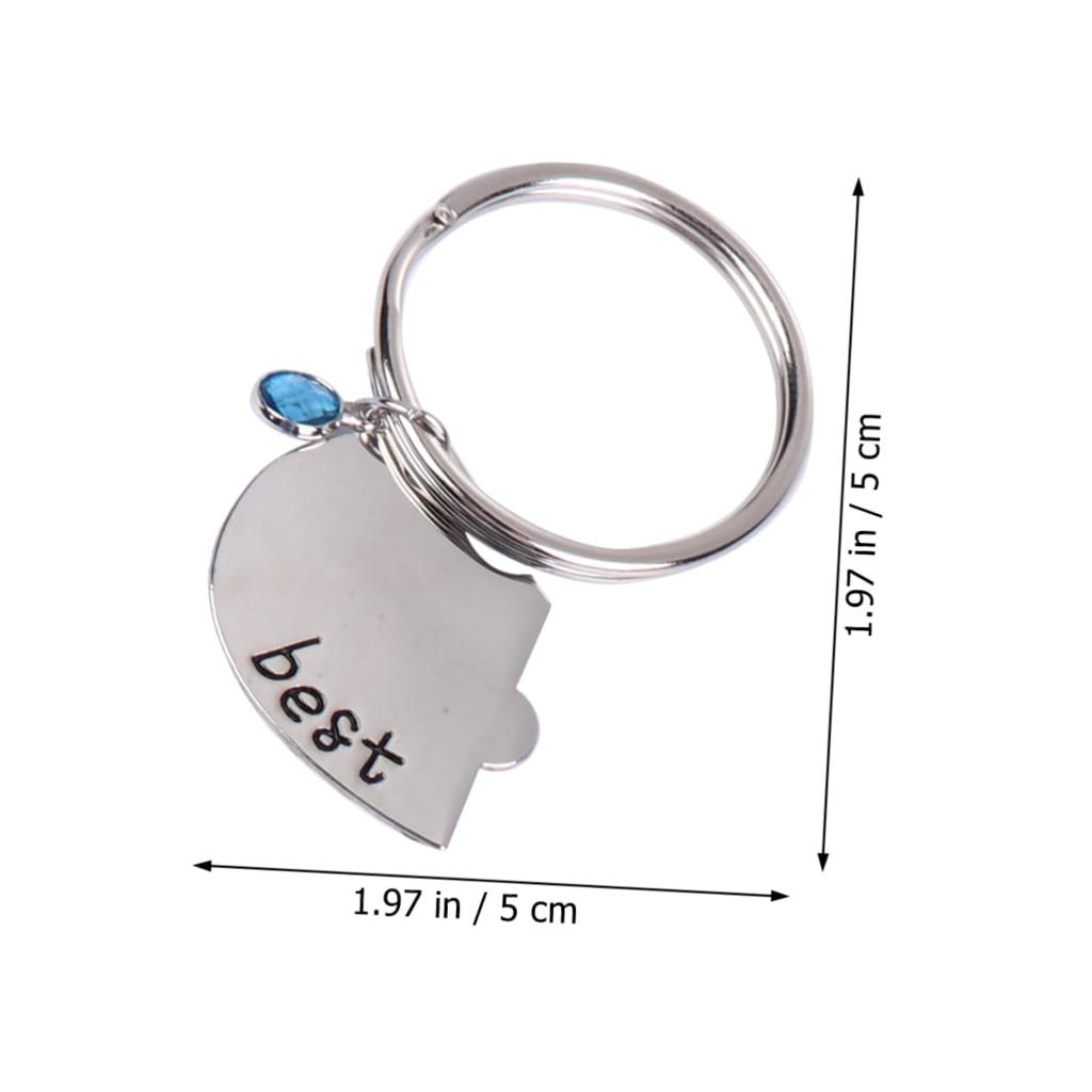 TENDYCOCO Heart Charm Keychain, Thin and Lightweight, 6.5cm, Women's, Stylish, Matching Gift, Anniversary, Birthday