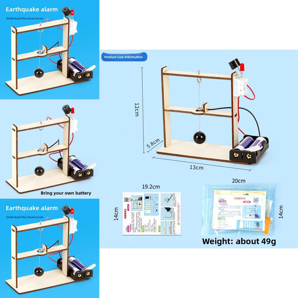 Expérience Scientifique Bricolage Modèle d'Alarme Tremblement de Terre Avec Technologie Vapeur Kit Éducatif Pour Enfants