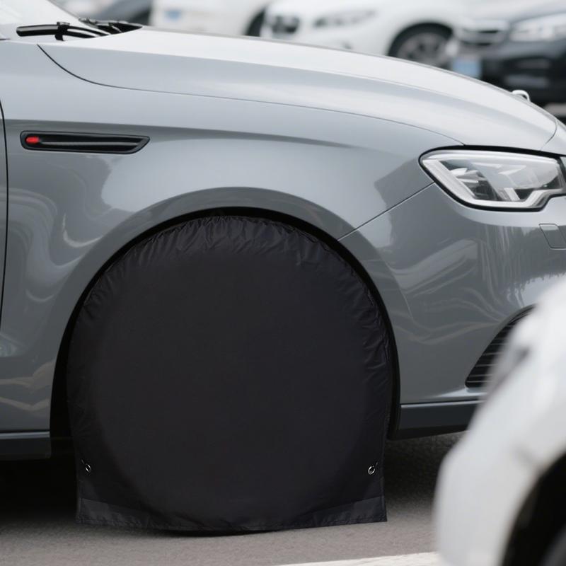Tire Covers For Car 4X Trailer Tire Protection Cover Oxford Fabric Vehicle Maintenance Wheel Guard For Caravan Truck RV Yard
