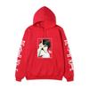 Men Women Fleece Hoodie Death Note L Portrait Two Sleeve Vertical White Text Anime Casual Hooded Sweatshirt