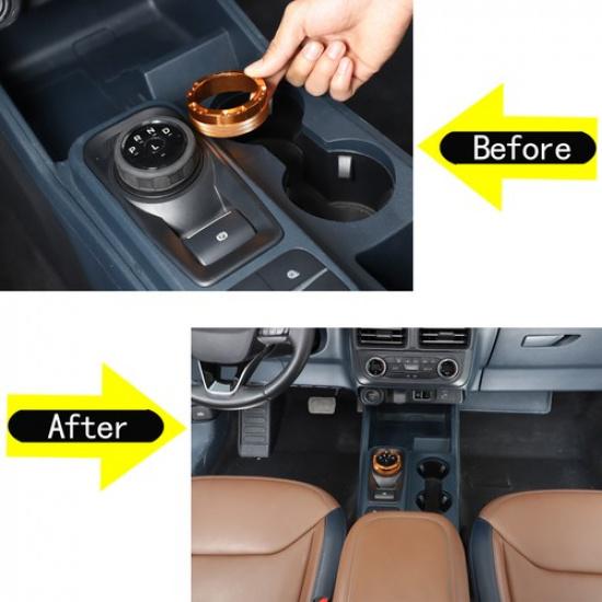 Orange Interior Car Gear Shift Knob Cover Ring Trim For Ford Maverick -25