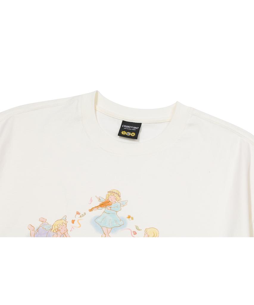 CPGN STUDIO Dtp Angels Short-Sleeve T-Shirt Cream
