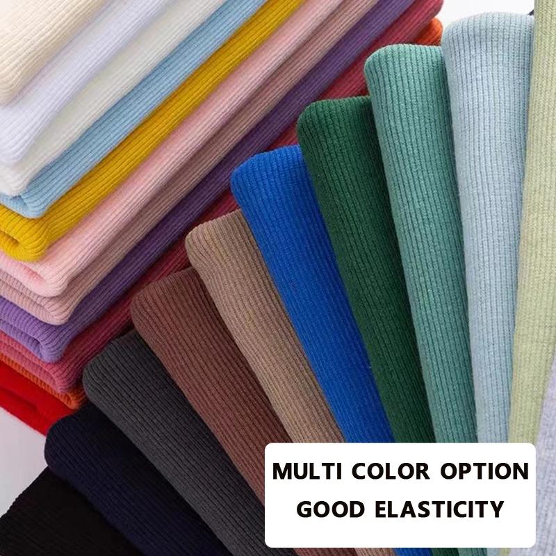 Cotton Stretch Ribbed Knit Fabric, Neckline, Cuffs, Hem, Cinched Elasticated Garment Fabric, Pregnant Woman Belly Support