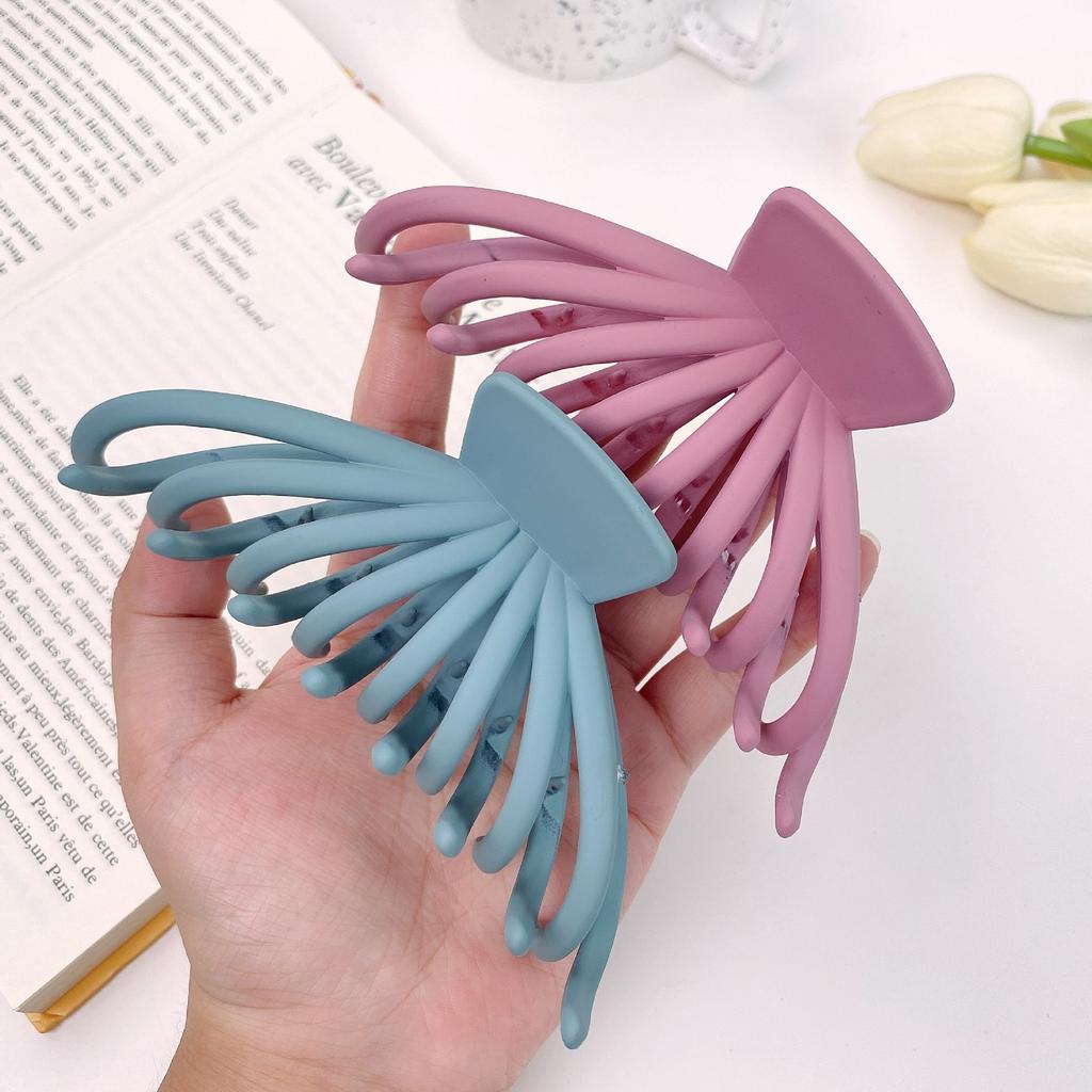 Summer Frosted Solid Color Grab Clip, Large Hair Grab, Fashionable Shower Clip