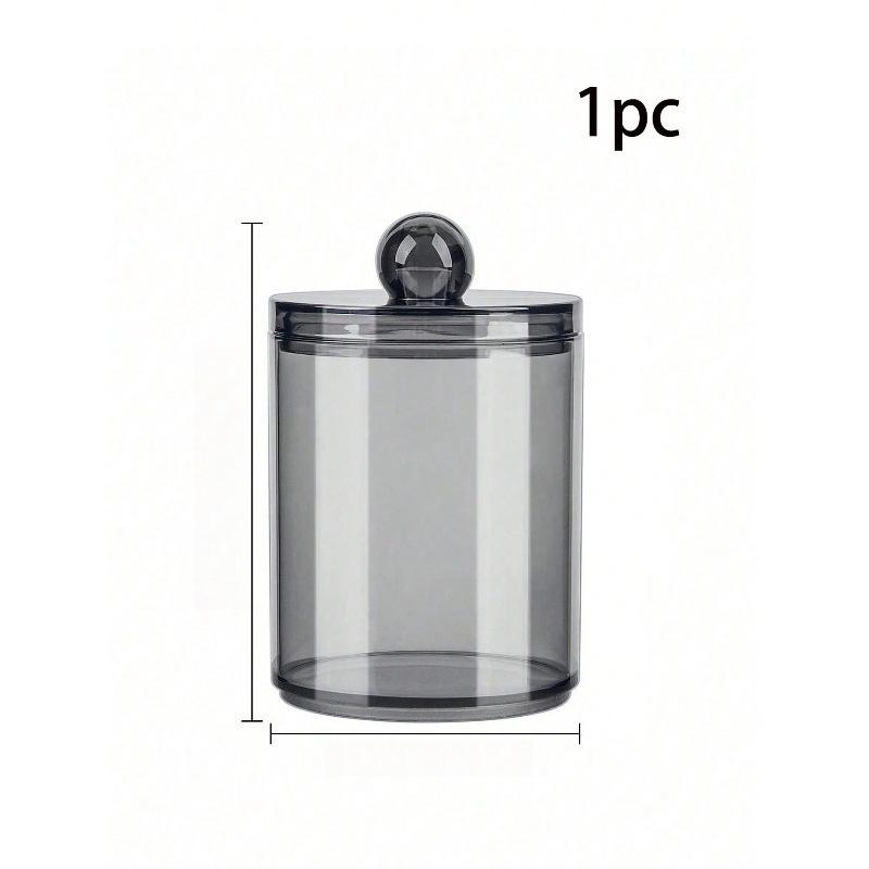 1pc Black Acrylic Bathroom Dental Floss Storage Container Bathroom
