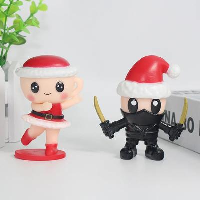 Style Noël Tung Tung Tung Sahur Modèle Figurine Cerveau Italien Rot Boîte Aveugle Tralalero Tralala Crocodilo Cappuccino Jouet Enfant Cadeau