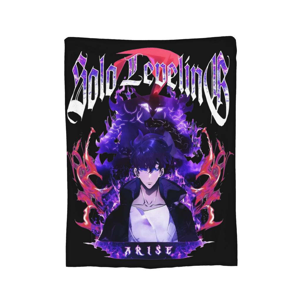 Solos Levelings Vintage Anime Plush Blankets  Awesome Throw Blanket for Home 125*100cm Bedspread,