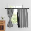 NICETOWN Complete Blackout Grade Light Thick 100cm Wide x 110cm Set of 2 Heat and Cold Energy Small Waist Bay Room Cafe Hotel Curtains, 1,