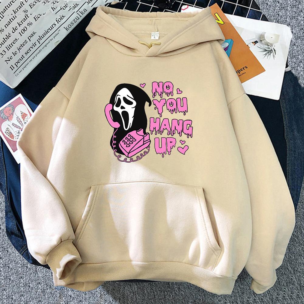 No You Hang Up Hettegenser Dame/Herre Estetisk Streetwear Bokstaver Print Hettegensere Unisex Høst Vinter Halloween Hettegensere Topper