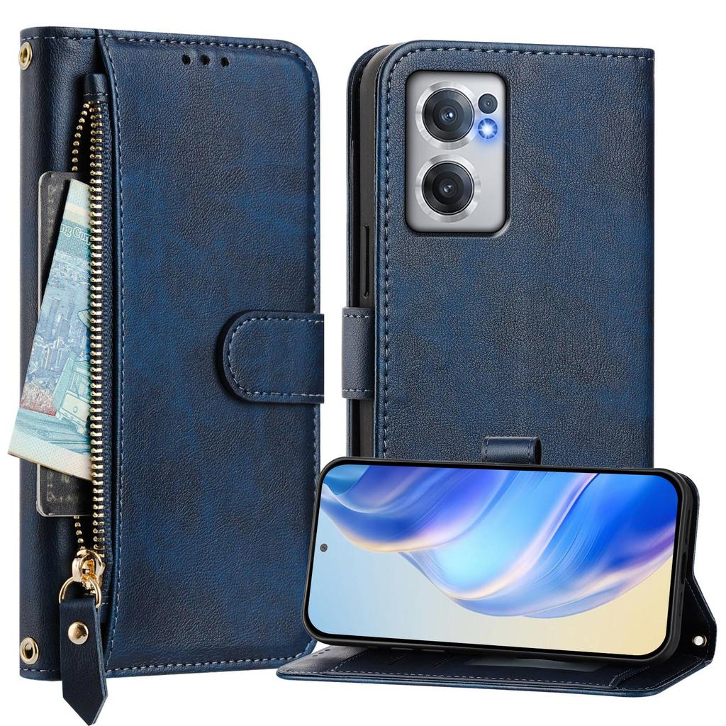 Luxus Reißverschluss Lanyard Leder Flip Wallet Handyhülle mit Kartenhalter für OnePlus Nord 5 Ultra 4 3 2 T 2 Lite CE 3 CE 5 N30 N20
