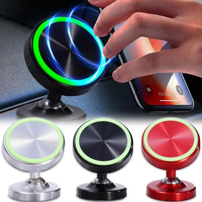 Car Mounted Magnetic Phone Holder Universal Automatic Dashboard Night Light Positioning GPS Phone Stand Home Office Accessories