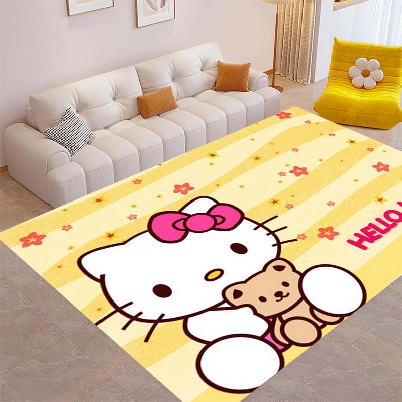 This Brand New Hello Kitty Rug Is Perfect for Home Décor and Can Be Used In Game Rooms, Bedrooms, Living Rooms, and Other Spaces