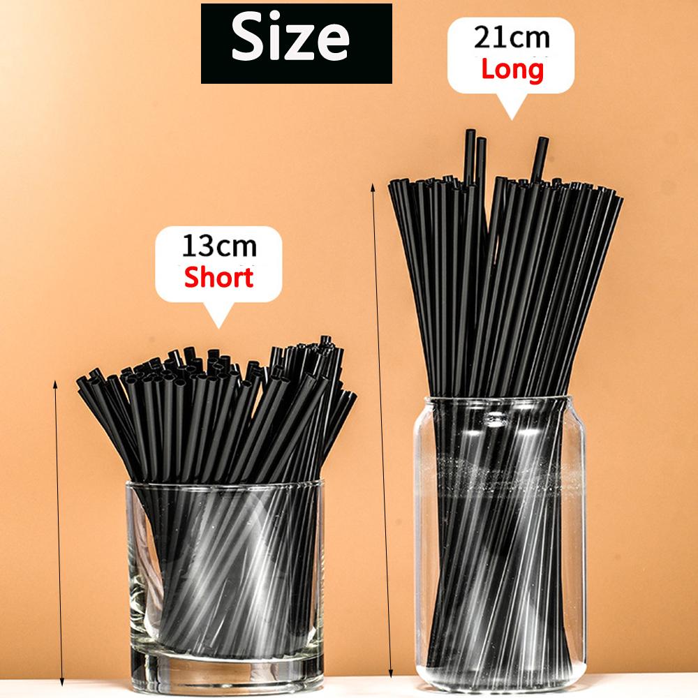 50/500/3000PCS Black Straws Flexible Drinking Straws Curved Bendable Plastique Drink Tube Straw Wedding Bar Party Accessories