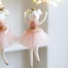 Plush Ballet Dancer Christmas Tree Decoration Ballet Doll 20cm Christmas Tree Accessories Festival Home Office Decors