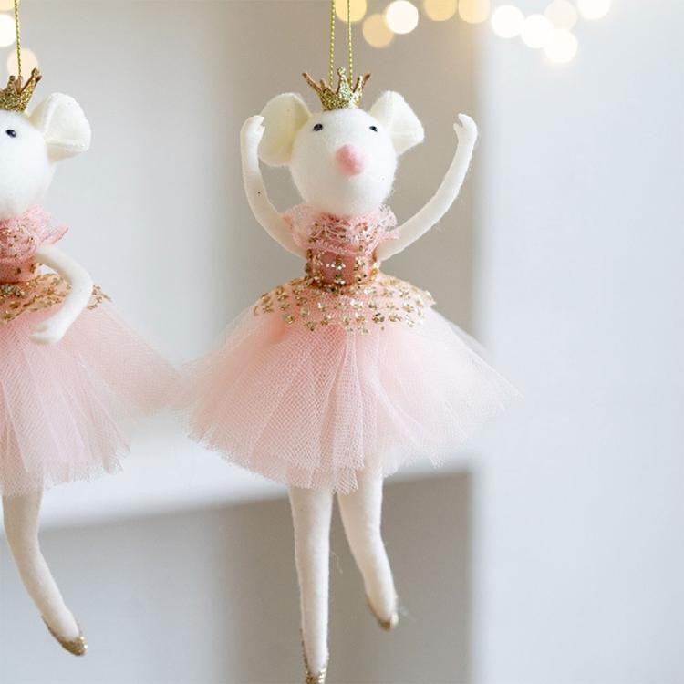Plush Ballet Dancer Christmas Tree Decoration Ballet Doll 20cm Christmas Tree Accessories Festival Home Office Decors