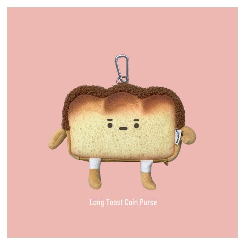 Creative Cartoon Toast Bread Crossbody Bag – Cute & Casual Shoulder Coin Purse for Students