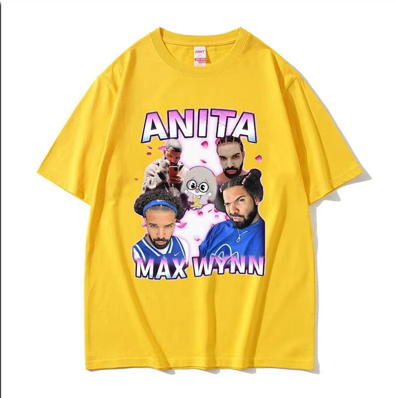 Anita Max Wynn Drake Funny Meme Graphic Tshirts Unisex Womens Vintage Hip Hop Style Tshirt 100 Cotton Short Sleeve T Shirt Tops