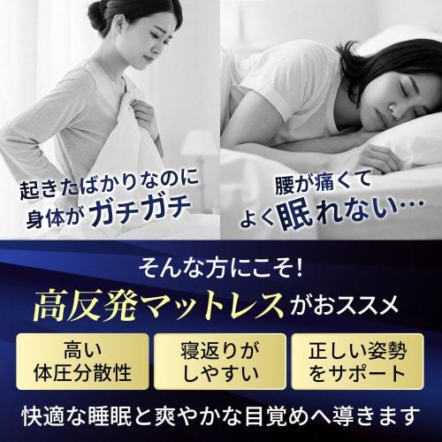 GOKUMIN Mattress [High-Resilience 180N 250N Dual-Layer Grand Mattress] 10cm Thick, Tri-Foldable, Firm, Foldable, Textured, High-Density, 34D, Perfect