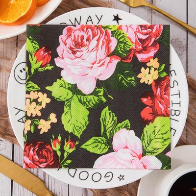 Nouveaux 20 pièces/paquet Serviettes en papier de pâte de bois pour découpage imprimées en couleur Pour Restaurant occidental Boulangerie Papier pour le visage