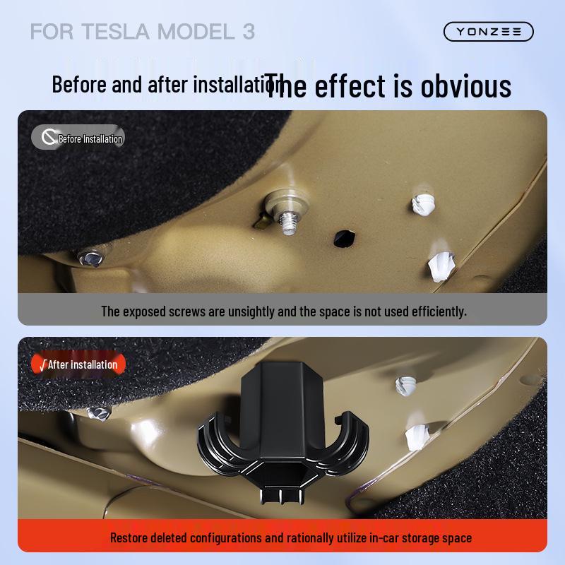Tesla Model 3/Y Kofferraum und Front Haken Aufbewahrungs-Organizer Zubehör