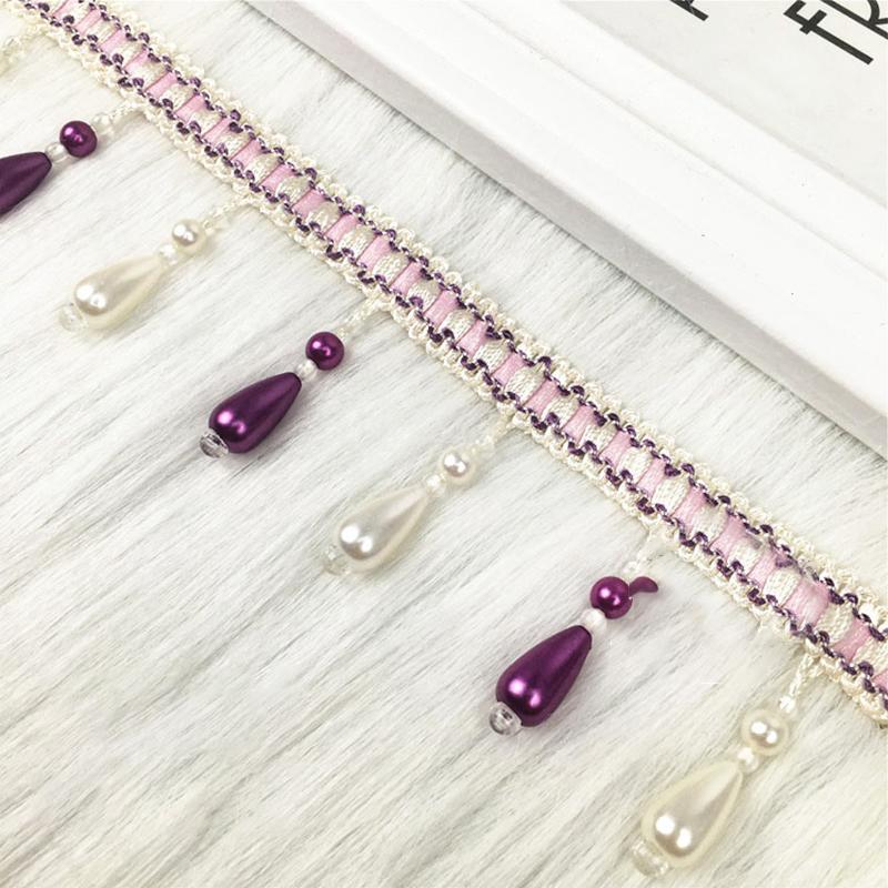 

12M Изысканные Шторы Бусины Кружева Кисточки Украшения Аксессуары Жемчужная Бусина Бахрома Отделка Обивочная Ткань Кружевная Лента