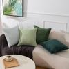 Housse de coussin décorative 45 x 45 cm en tissu côtelé avec ouverture dissimulée pour lit Chaise Siège de fenêtre Style