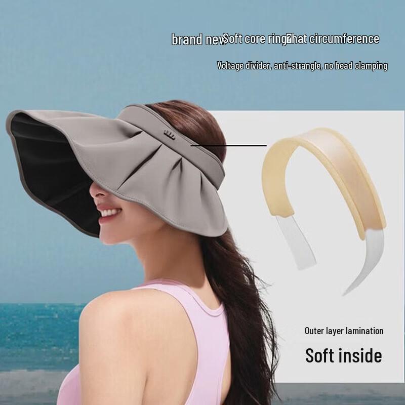 Beneath the Banana Women's Black Glue Shell Visor Sun Hat BM532