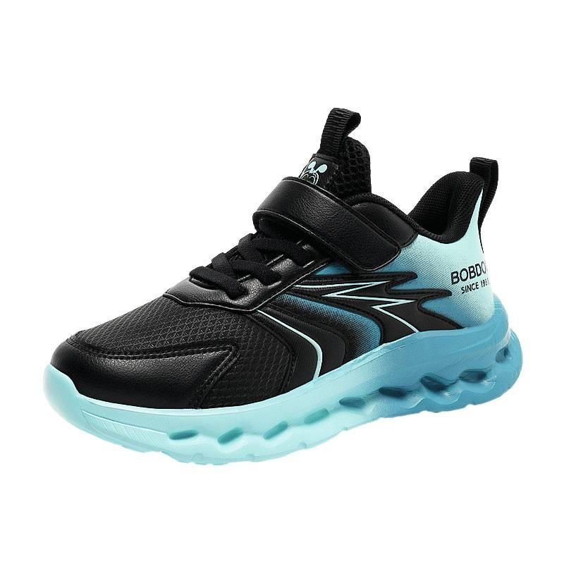 Babu bean boys' sports shoes 2025 autumn new running shoes leather surface waterproof, non-slip and shock-absorbing children's casual shoes