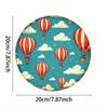 Vintage Hot Air Balloon Metal Wall Art Round Cloud Sky Decor Living Room Bedroom Office Cafe Sign