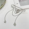 Heart Pearl Bow Brooch Tassel Fixed Clothes Pin Vintage Trouser Leg Decorative Brooch  Loose Jeans
