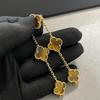 Bracciale in Giada Quadrifoglio – Eleganza Naturale, Fortuna Senza Tempo