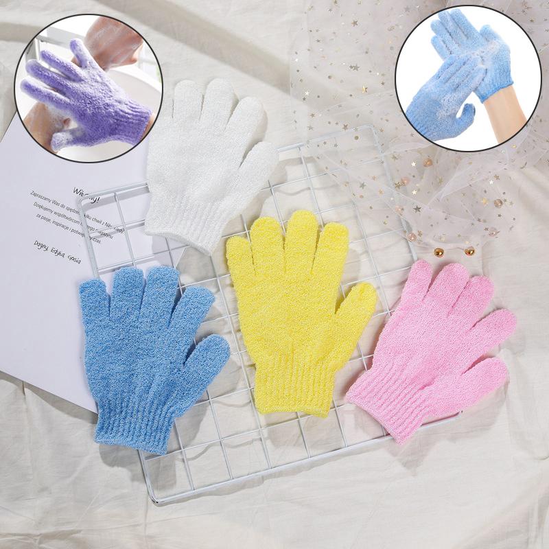 1Pair Exfoliating Gloves Bath Sponge Body Dead Skin Remover Bathroom Shower Brush Massager Scrub Exfoliator Magic Bathing
