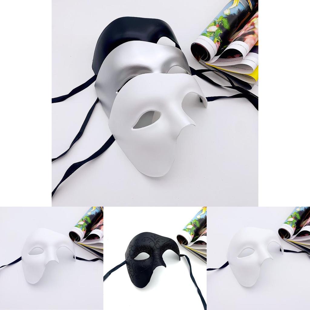 Máscara Vintage do Fantasma da Ópera com Estilo Retrô para Cosplay e Eventos Temáticos