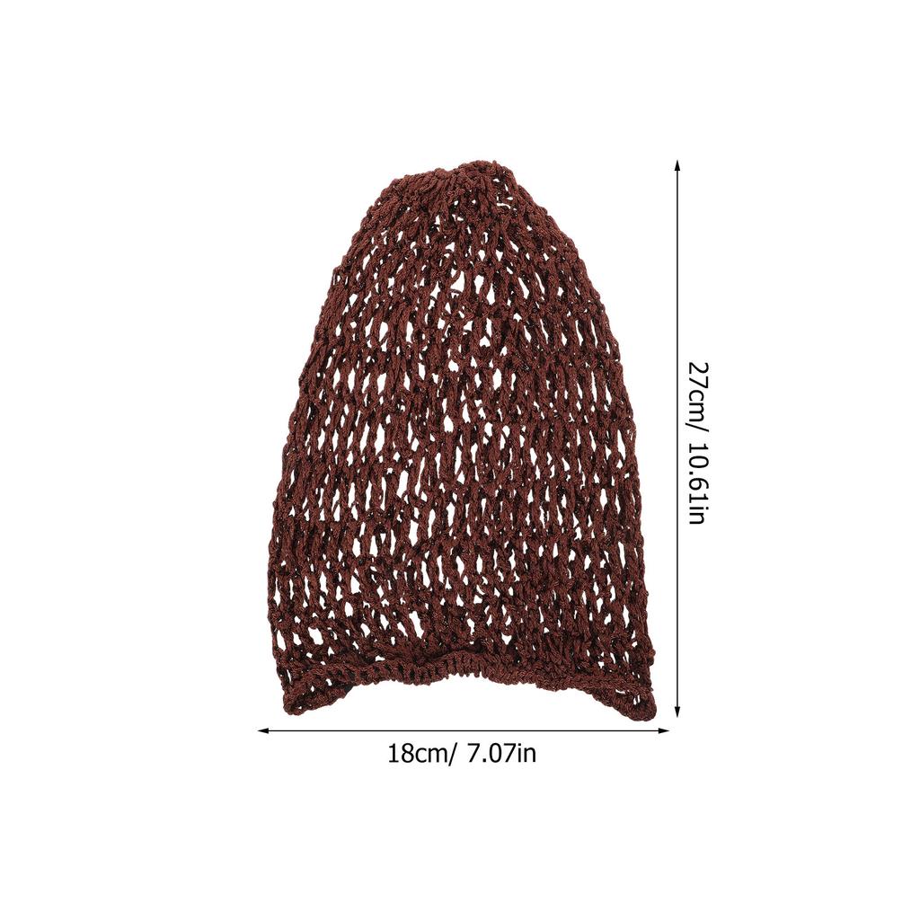 Handmade Crochet Hair Net Snood Women Mesh Wrap Sleep Cap Long Hair Protection Anti- Frizz Prevention Soft Comfortable Fit