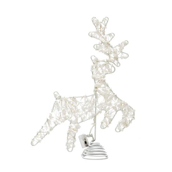 Christmas Tree Topper Star Warm White Holiday Light LED Lighted Star Topper Easy Installation Xmas Decoration for Indoor Trees