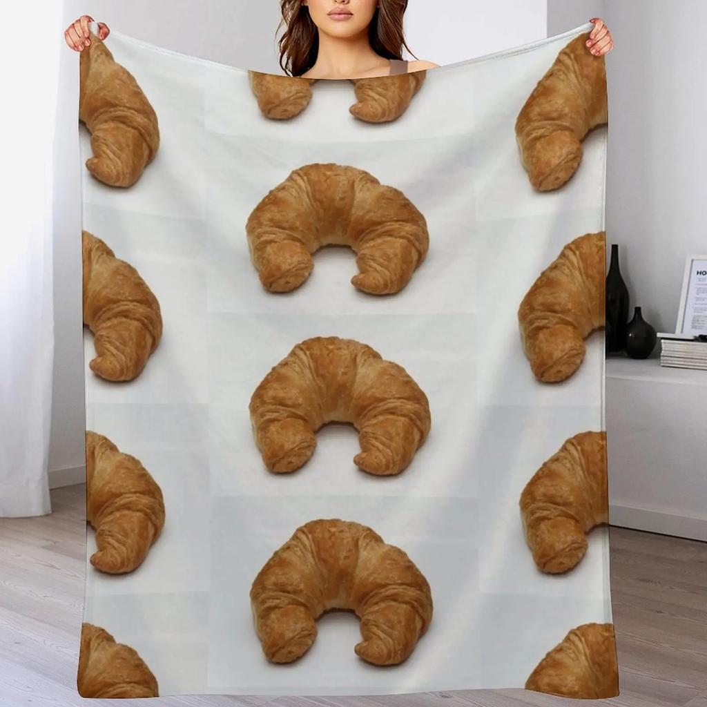Neue Ich liebe Croissant Kuscheldecke Ultraweiche Gemütliche Decke zum Nickerchen Schlafen