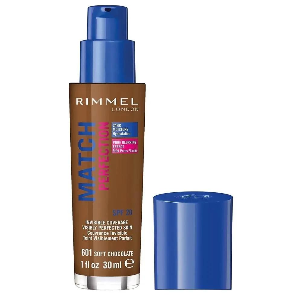 

Rimmel Match Perfection Foundation 30ml 1 Pack 601 Soft Chocolate