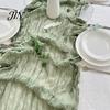 Stevig Genaaide Tafel Runner Kaasdoek Runner, Boho Rustiek Gaas Gekreukt Boerderij Stijl Elegant Doorzichtig voor Bruiloft Feest Babyshower Verjaardag Huisdecoratie