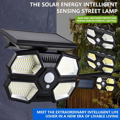 Outdoor-Solarleuchte, geteilt, wasserdicht, menschlicher Körper, Induktion, Solar-Wandleuchte, Strahler, Sicherheitslicht, verstellbares Solarpanel für Garten, Garage