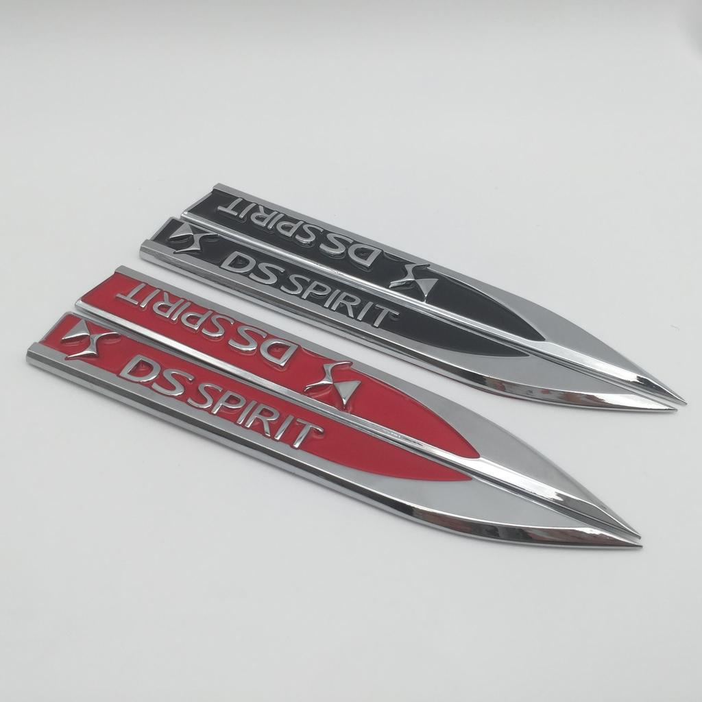 2pcs 3D Metal Car Fender Side Emblem Badge Rear Bumper Trunk Fender Sticker Decal Styling Auto Accessories