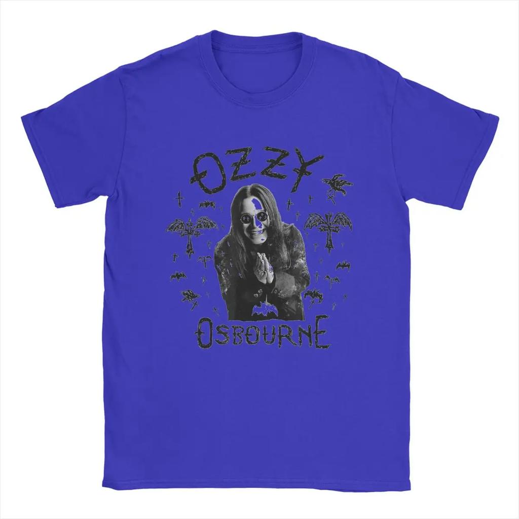 Men T-Shirts Ozzy Osbourne Cross Flying Novelty Pure Cotton Tee Shirt Short Sleeve T Shirt Round Collar Clothing 4XL 5XL 6XL