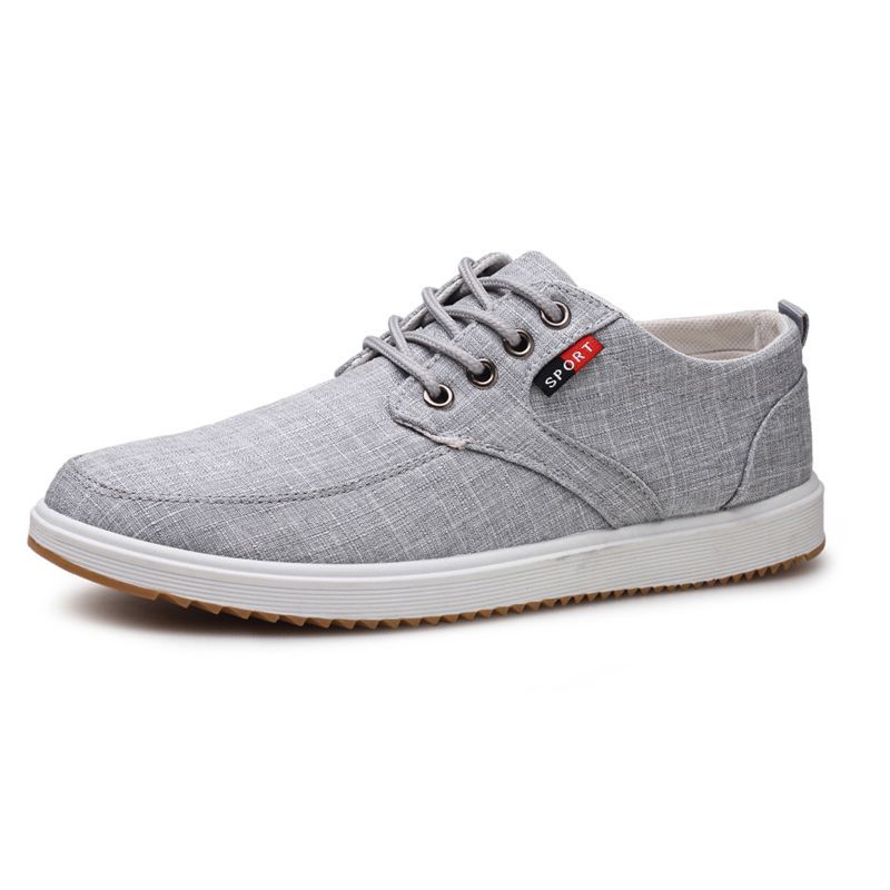 Autumn Spring Casual Breathable Linen Board Shoes Non-slip Trend Work Running Sports Men's Shoes