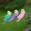 Simulated Long-Tailed Feather Bird Figurine Model Set Artificial Birds Ornament Colorful Feathered Home Garden Decoration