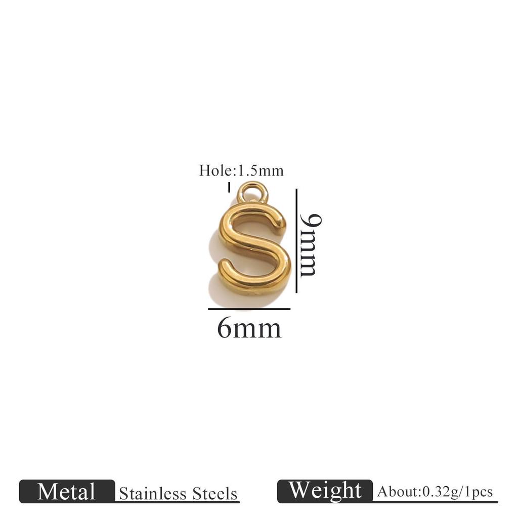 Yori 10pcs/lot Stainless Steel 26 Letters A-Z Mini Ring Letters Diy Handmade Jewelry Making Accessories Wholesale