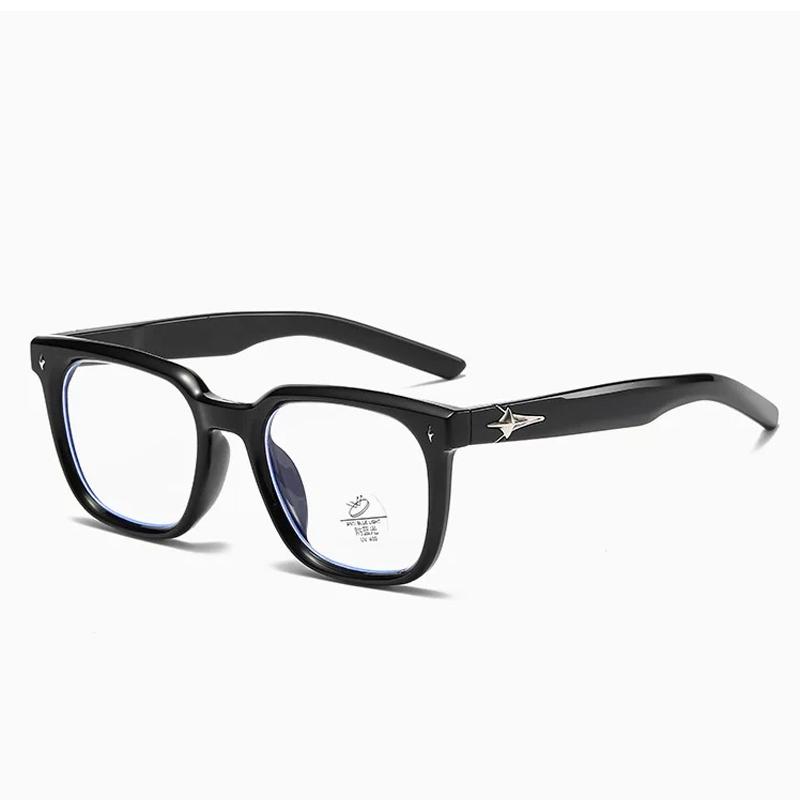 

Classic Square Black Frame Blue Light Blocking Glasses Retro Optical Eyewear For Women Men Computer Use