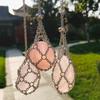 Stainless Steel Crystal Net Necklace Unisex Stone Collecting Holder Interchangeable Crystal Cage Adjustable Chain Anti-Tarnish
