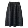 Youge Retro Floral Woolen Mid-Length Skirt with Elastic Waist 860