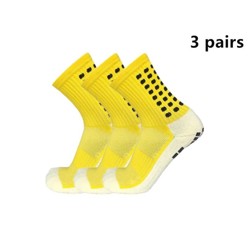 3 Pairs New Football Socks Non-slip Silicone Sole Professional Outdoor Sport Accessories Men Women Yoga  Soccer