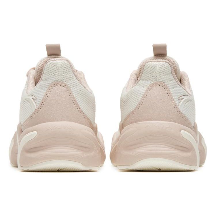 Anta Not Stop Soft Sole Shock Absorption Non-Slip Wear-Resistant Lightweight Low-Top Running Shoes Women Running Shoes White Gray 122245523-7
